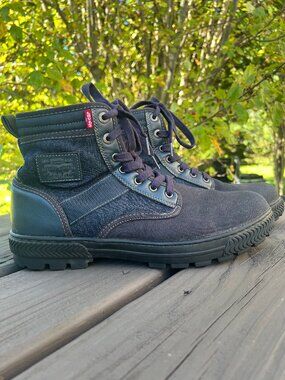 Levi's Strauss & Co Men's Blue Denim Boots Size 13